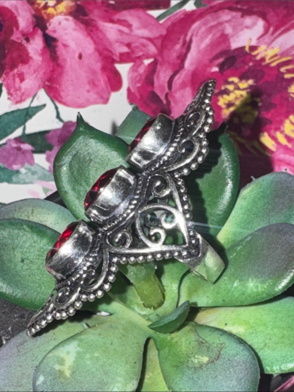 Silver Garnet Ring - Picture 5 of 11
